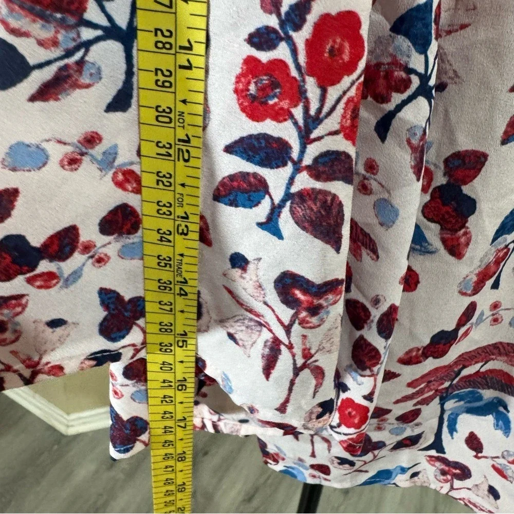 Sanctuary Pink Blouse with Red & Blue Floral Bird Print - Picture 10 of 11